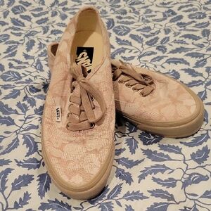 Vans Women's Tan Floral Sneakers